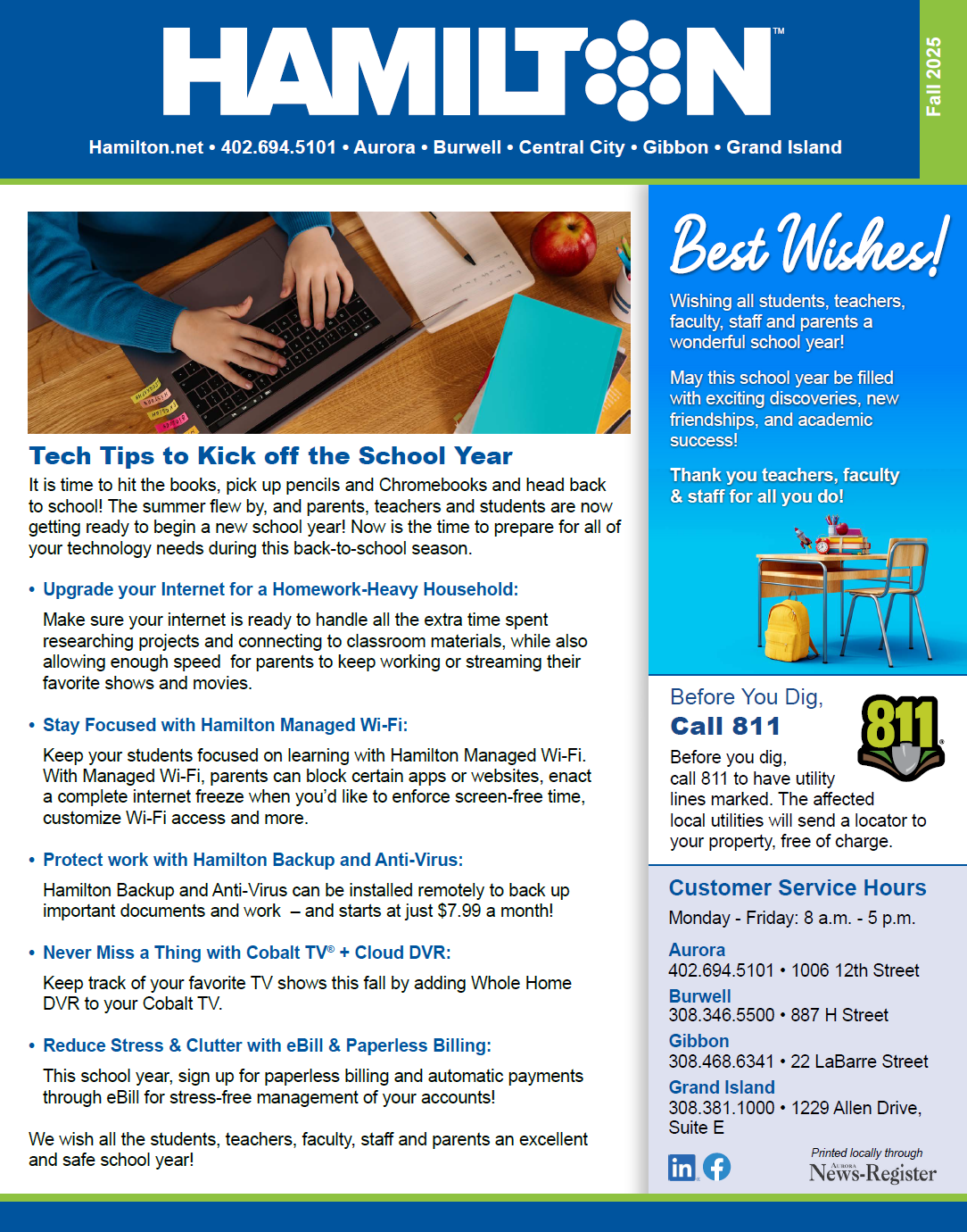 hamilton fall 2025 newsletter front page hamilton fall 2025 newsletter front page